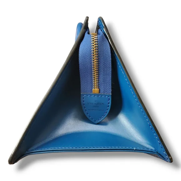LOUIS VUITTON Toledo Blue Vintage 90s Epi Sac Triangle M52095 - Picture 7 of 13